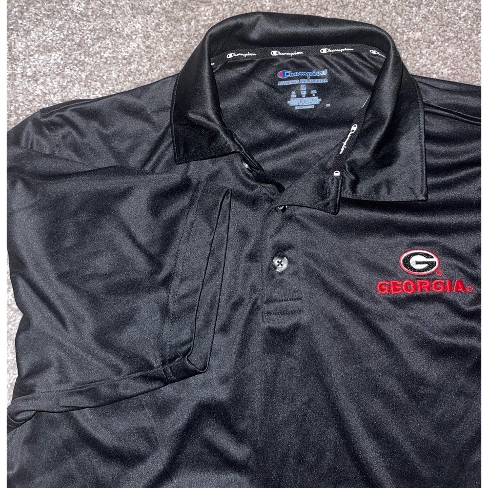 Georgia Bulldogs Men's Polo Medium Shirt UGA Champion Performance‎ Preppy Game